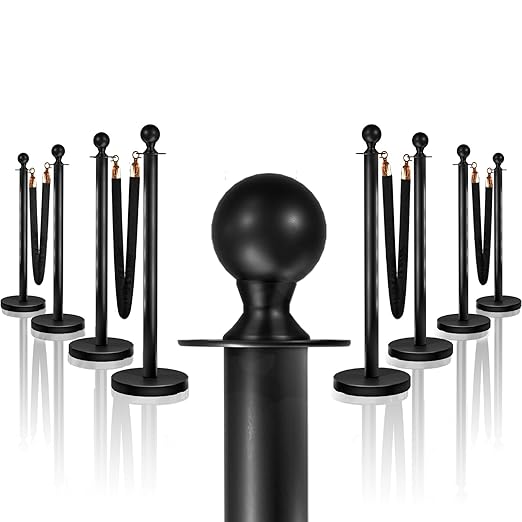 8PCS Black Stanchions Posts by Focusonmodernpracticalhome