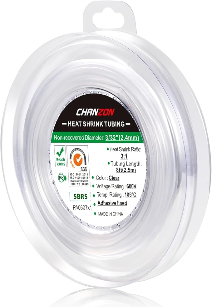 Chanzon 3:1 Ratio 3/32" Heat Shrink Tubing by Chanzon