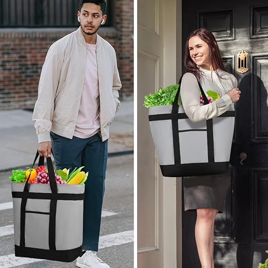 2Pk Insulated Reusable Tote Bag - Image 6