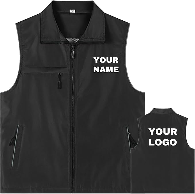YOWESHOP Lightweight Zip-Up Safety Vest by YOWESHOP