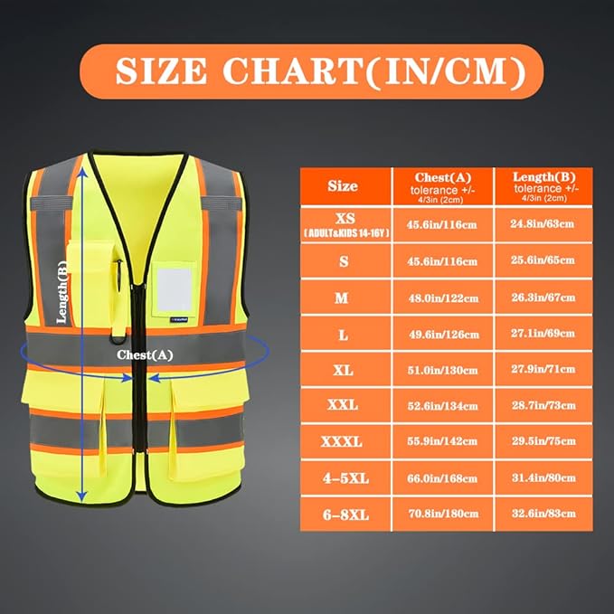AYKRM 11 color High Vis Reflective Safety Vest - Image 2