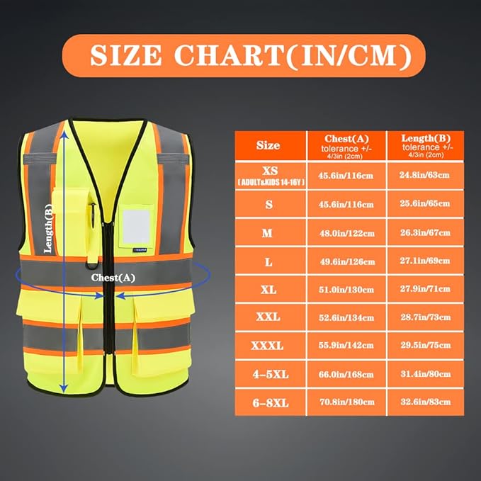 AYKRM Custom Logo Personalised Printed High Visibility Reflective 2 two tone - Image 6