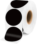 2 Inch Black Circle Stickers 500 Pcs, Permanent Color Coding Dots by WANSTE