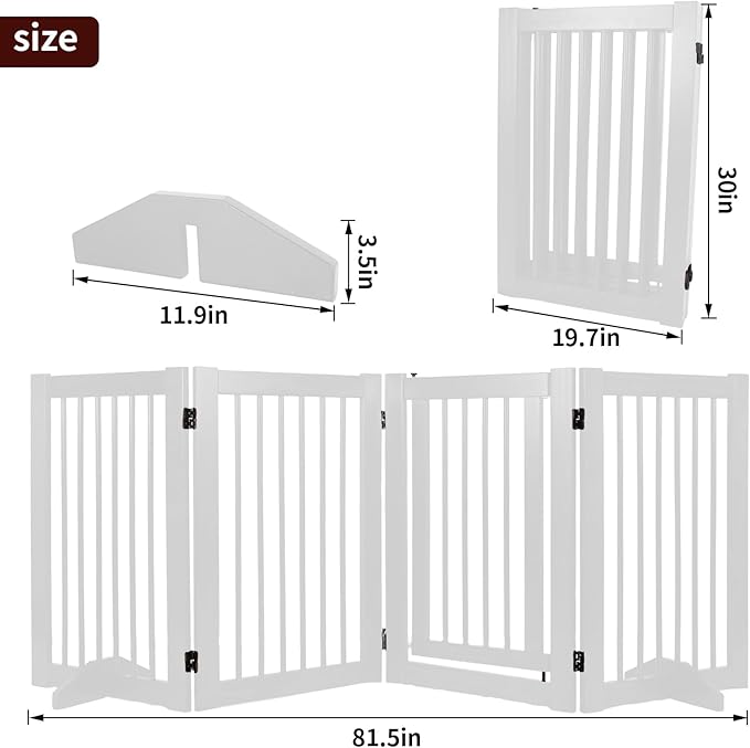 Wooden Freestanding Pet Gate, Pet Gate - Image 2