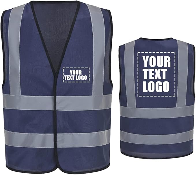 AYKRM 12 colour High visibility viz vest hi vis viz reflective work by AYKRM