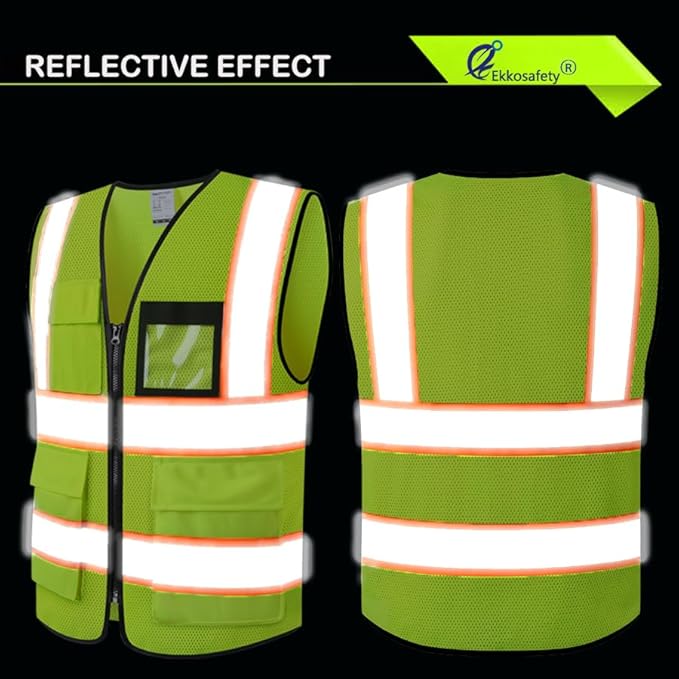 Reflective Mesh Safety Vest for Men Women - Image 4