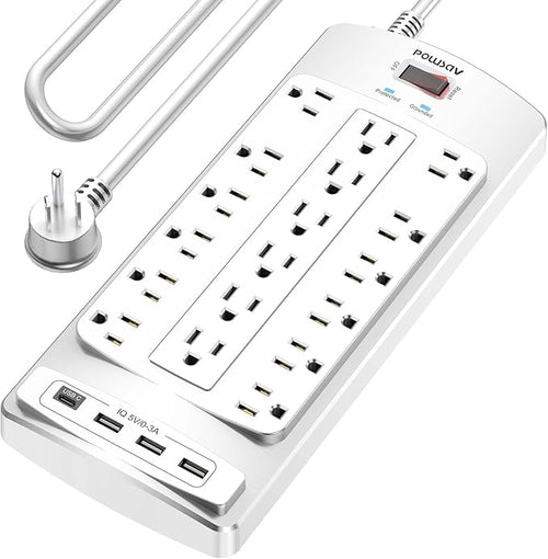 18 Outlets Surge Protector Power Strip by POWSAV