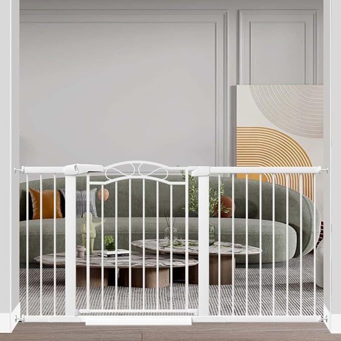 Fairy Baby 59.8"-62.6" Extra Wide Press Mounted Baby Gate Indoor by FairyBaby