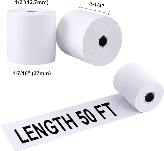 Jayard 2-1/4'' X 50' Thermal Paper Rolls - Image 3