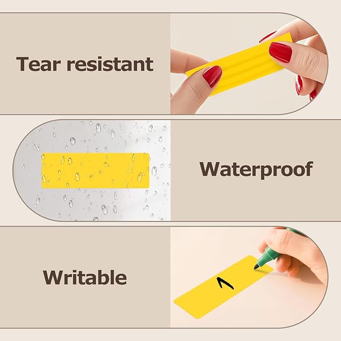 3 × 1 Inches Yellow Rectangle Color Coding Labels 1000 PCS, Self-Adhesive - Image 7