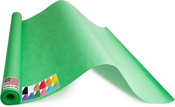 USA Made 36" x 1200" Christmas Green Kraft Paper Roll, 45 lbs Thickness by Paclord