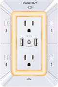 USB Wall Charger, Surge Protector, POWRUI 6-Outlet Extender by POWRUI
