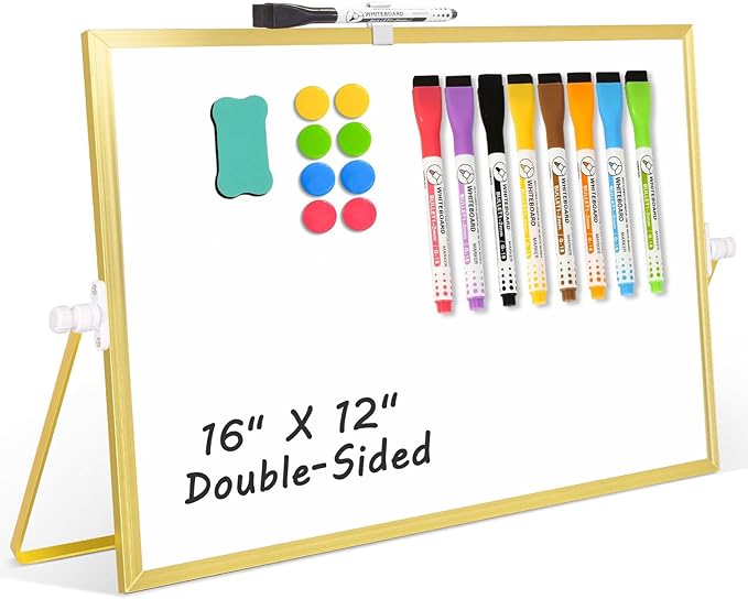 Magnetic Dry Erase White Board, Portable Small Whiteboard Set by AMUSIGHT