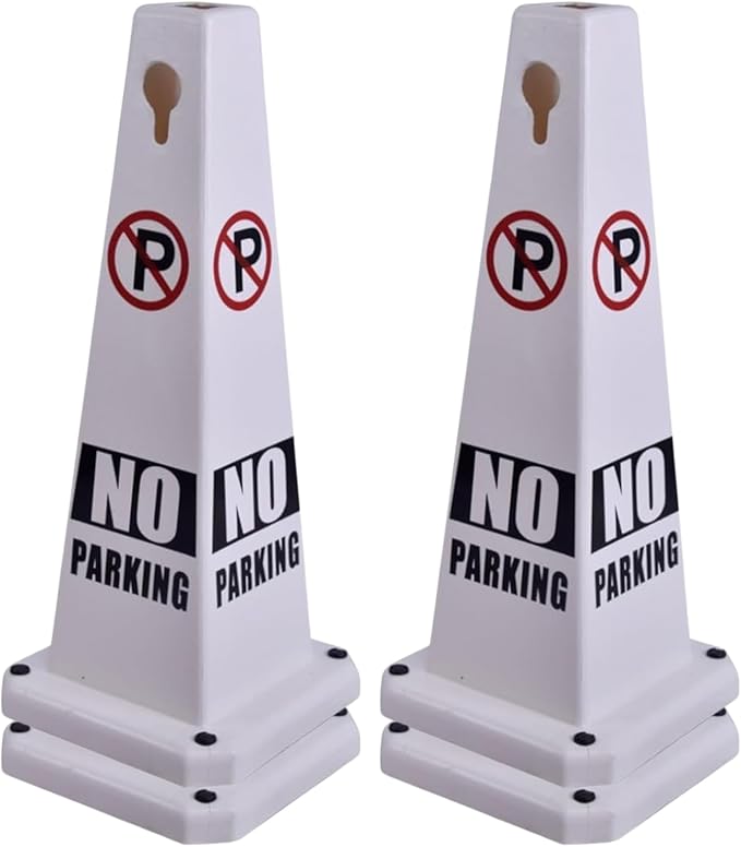 26.5" Caution Cones, 4-Sided Visible Safety Signs by OranclUS
