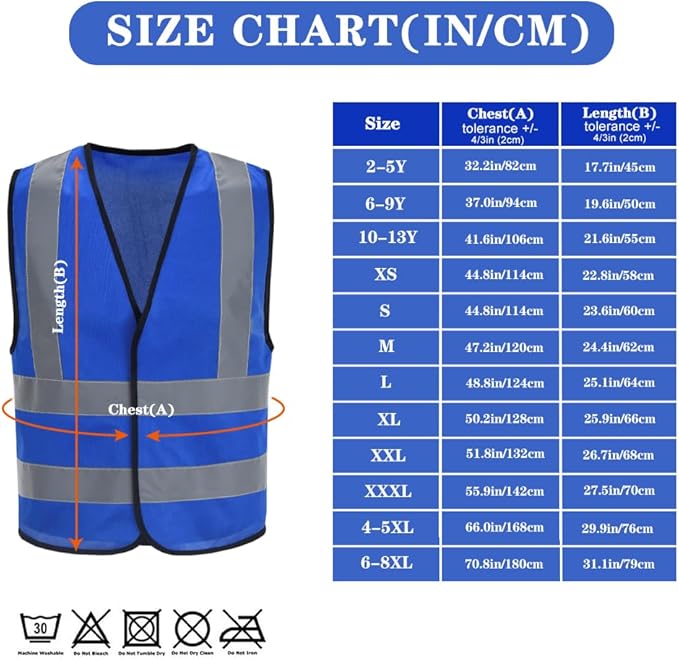 AYKRM 12 colour High visibility viz vest hi vis viz reflective work - Image 5