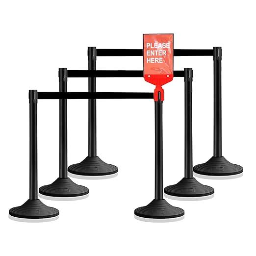 10 ft Crowd Control Stanchion Set, Crowd Control Barrier, Stanchions by YOURSAFETYOURPRIORITY