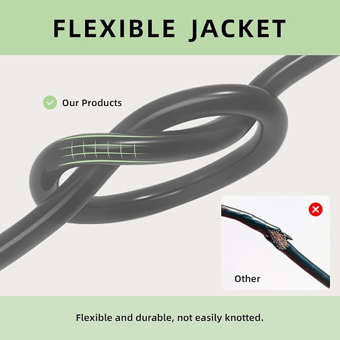 EP 15 Ft Outdoor Extension Cord, 12/3 SJTW Heavy Duty Extension Cable - Image 4