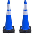 OrangeStar 36" Traffic Cones 4-Pack Blue Safety Cones by OrangeStar