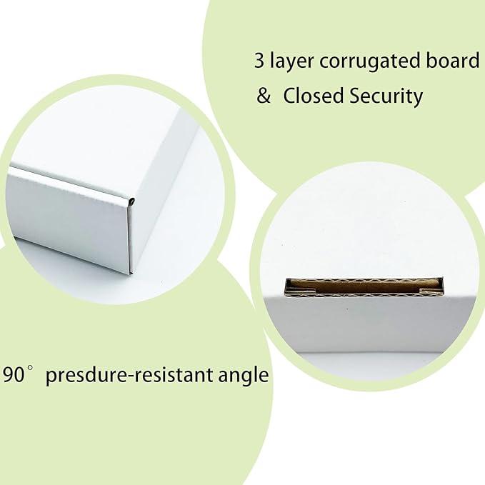 White Shipping Boxes 9x7x2 inch 25 Pack, Corrugated Boxes Mailer Packaging - Image 5