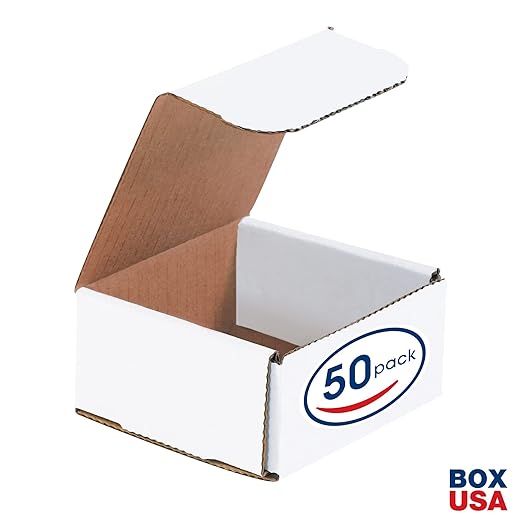 BOX USA Shipping Boxes Small 4"L x 4"W x 2"H, Moving and Storage - Image 2