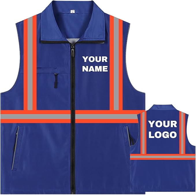 YOWESHOP Lightweight Zip-Up Safety Vest by YOWESHOP