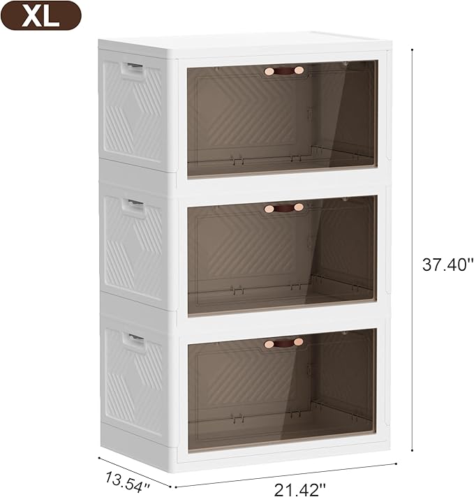JOYMOOP Folding Storage Bins Organizer, 148.8 Quart Collapsible Storage Boxes - Image 2
