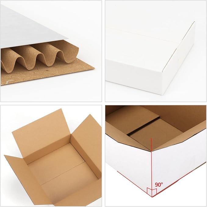 CRUGLA 7x7x2 White Shipping Boxes Set of 40 - Image 3