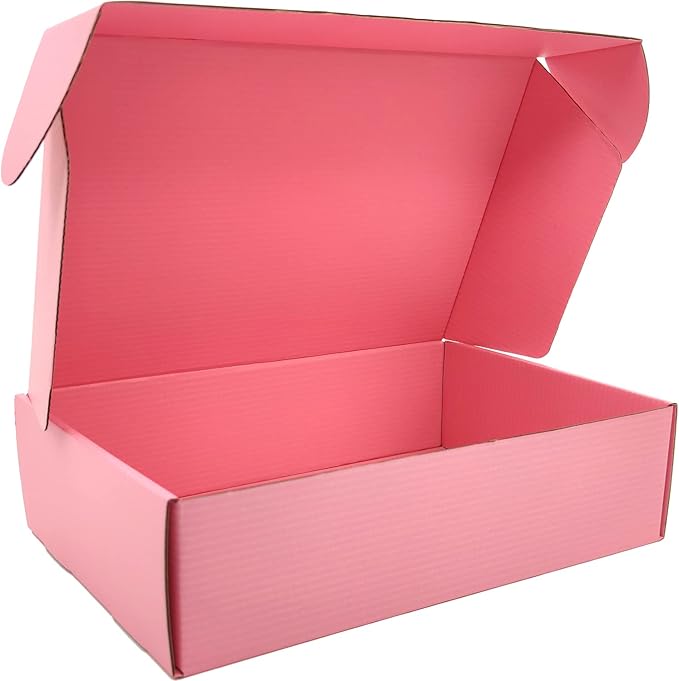 Pink Shipping Boxes for Small Business Pack of 20-12x8x3 inches Cardboard - Image 3