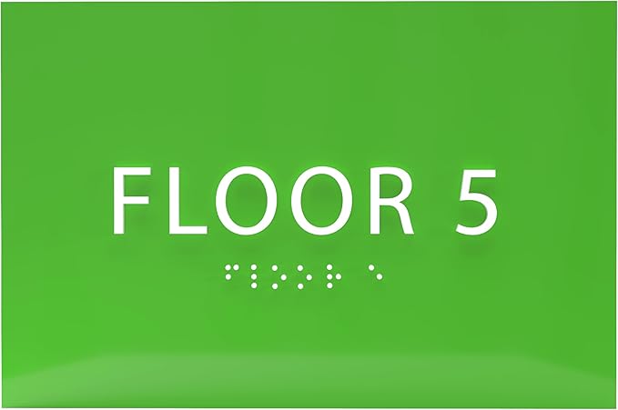 6" X4" Floor 5 Sign by ADACentralSigns