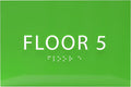 6" X4" Floor 5 Sign by ADACentralSigns