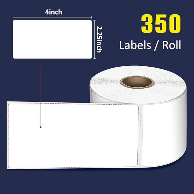L LIKED 2.25" x 4" Direct Thermal Labels, Permanent Adhesive Shipping Postage - Image 2