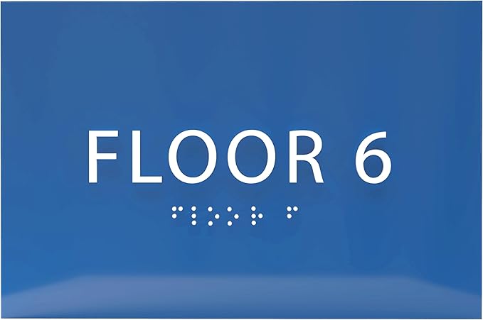 6" X4" Floor 6 Sign by ADACentralSigns
