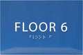 6" X4" Floor 6 Sign by ADACentralSigns