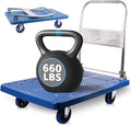 Foldable Push Cart Dolly 660 lbs, Capacity Heavy Duty Moving Platform Trucks by LFGUD