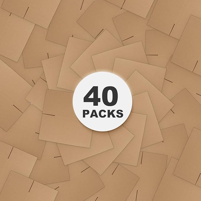 CRUGLA 40 Packs Shipping Boxes 6x6x6, Corrugated Cardboard Brown Mailing Box - Image 3