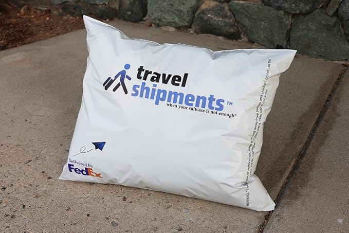 Pre-Paid Shipping Mailer Bag, Large White, Extra Luggage Solution. Click by travelshipments