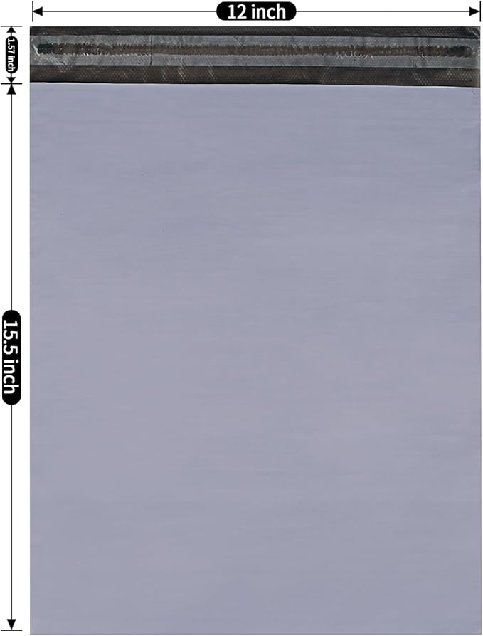 Dasen 200pc Poly Mailers 12x15.5 Inches, Shipping Envelopes Self Seal Mailers - Image 2