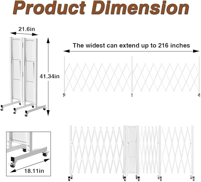 Expandable Driveway Gate for Outdoor Fence, Accordion Fence for Dogs Outside - Image 5
