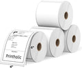 4 Rolls 4" x 6" Direct Thermal Shipping Label Compatible by Printholic