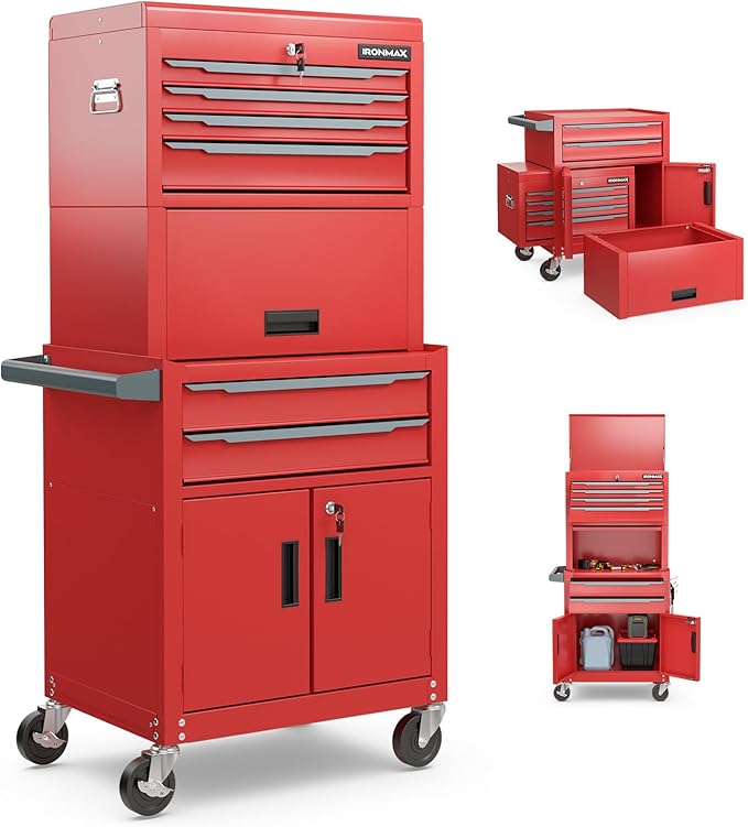 Goplus Tool Chest, 6 Drawers 3-in-1 Extra Large Tool Storage Cabinet by Goplus