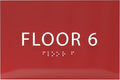 6" X4" Floor 6 Sign by ADACentralSigns