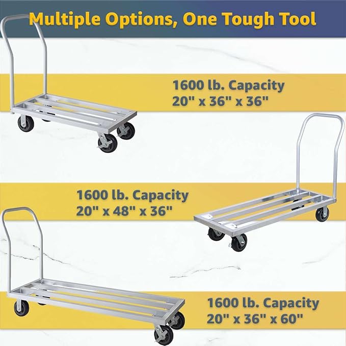 20" x 60" Mobile Aluminum Dunnage Rack - 1600 lb. Capacity - Image 5