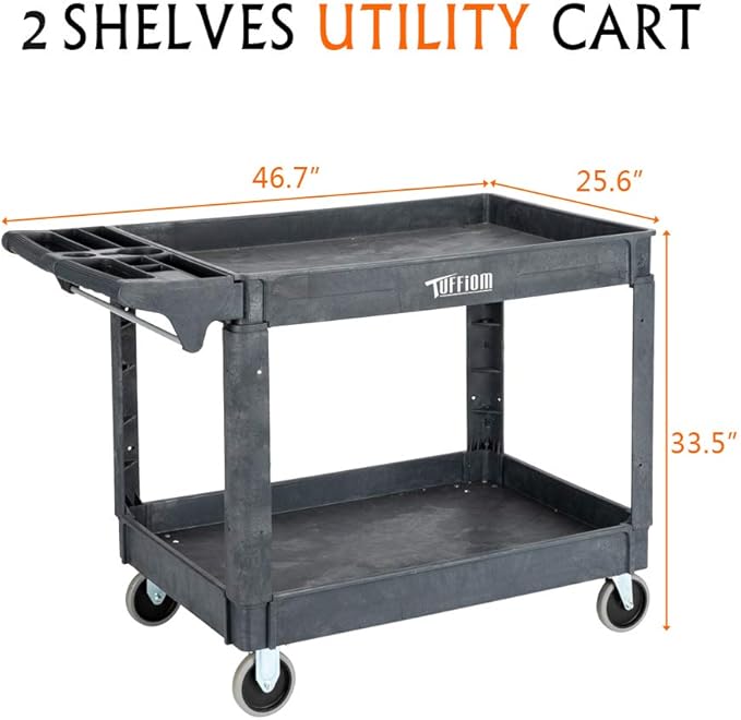 TUFFIOM Plastic Service Utility Cart - Image 5
