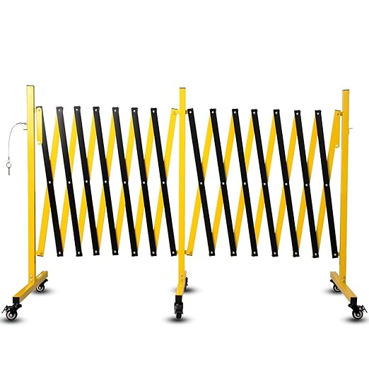23FT Traffic Barricade with Casters, Metal Expandable Barricade, Folding - Image 6