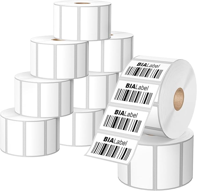 12 Rolls 2" X 1" Thermal Labels, 1300/Roll by BIAlabel