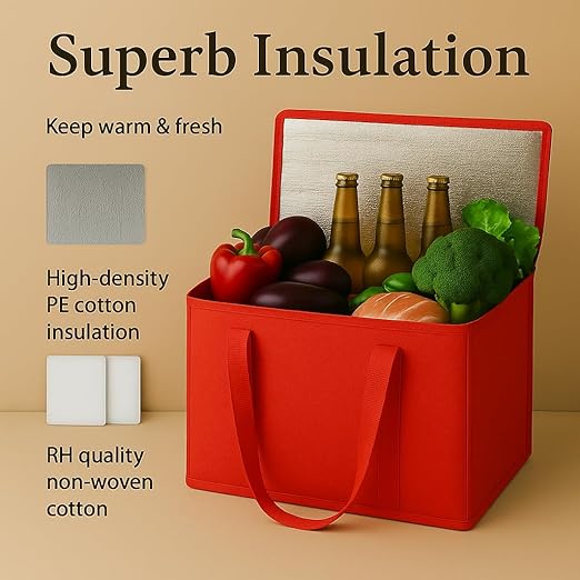 musbus 2-Pack XL-Large Insulated Grocery Shopping Bags, Heavy Duty, Zipped - Image 5