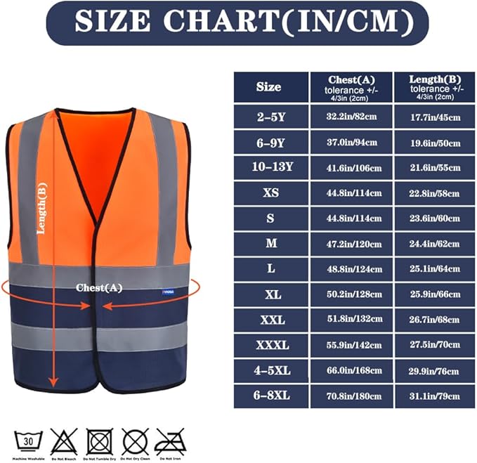 AYKRM 12 colour High visibility viz vest hi vis viz reflective work - Image 5