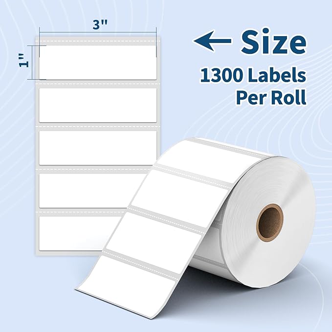 12 Rolls 3" x 1" Direct Thermal Labels - Image 2