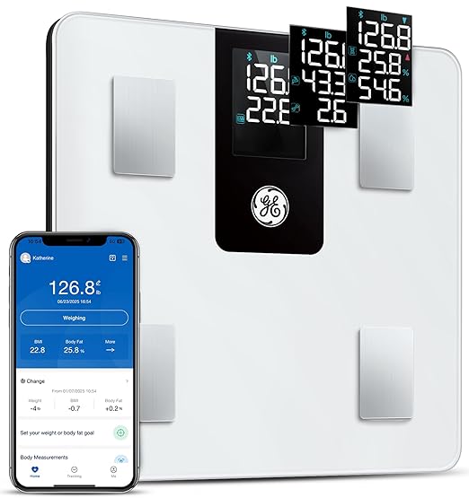 GE Smart Scale for Body Weight BMI Fat Muscle Mass by GEAppliances