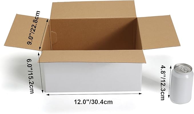 CRUGLA 12x9x6 White Shipping Boxes Set of 15 - Image 2
